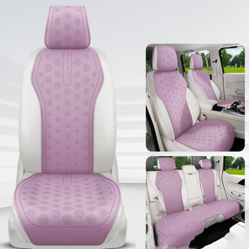 MLVVHK Sitzkissen Auto für Toyota Veranda 2020+ fünf Sitze, Gel Sitzkissen Atmungsaktiv Vordersitze Orthopädisches Autositzkissen Anti Rutsch Stuhlkissen,C/Purple von MLVVHK