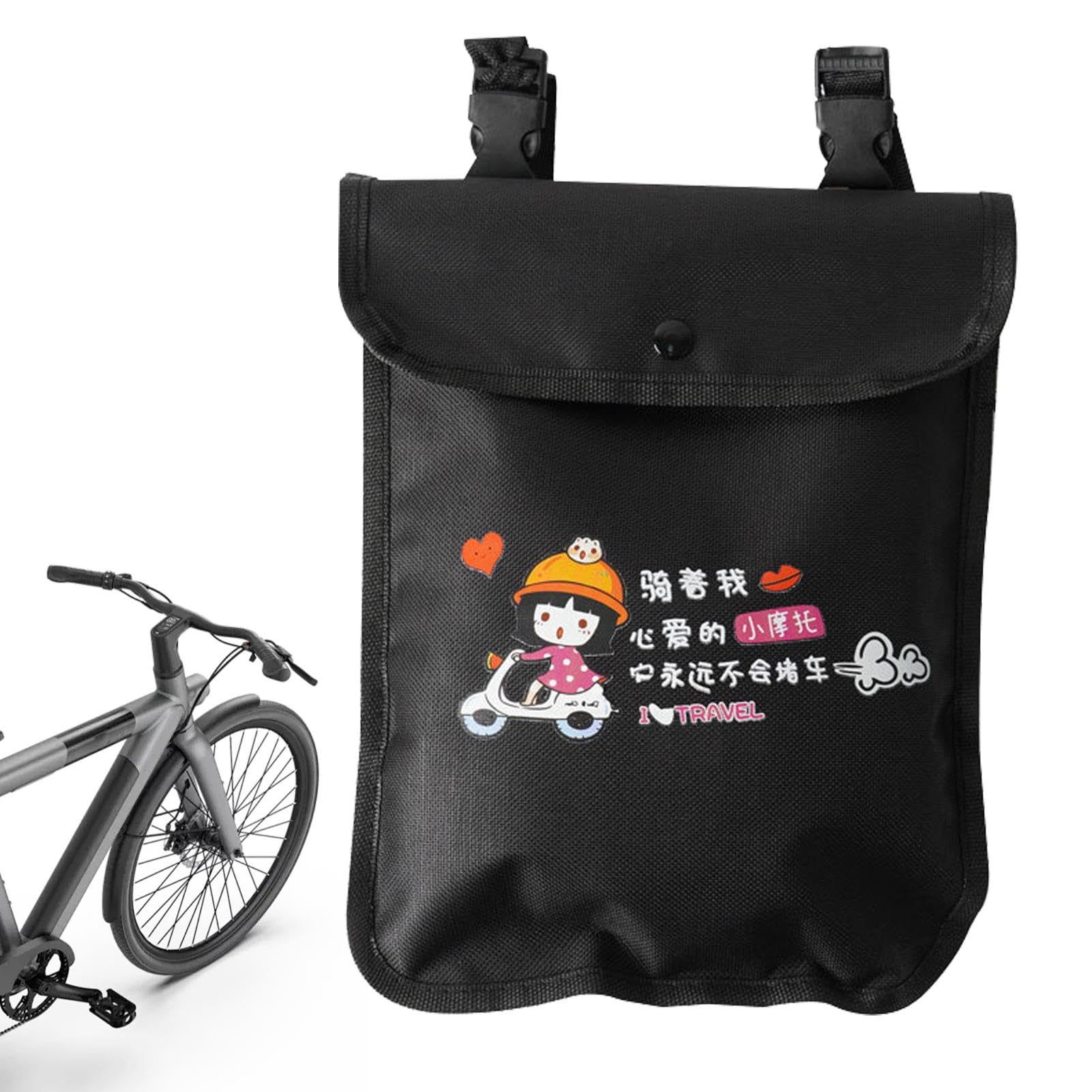 MLqkpwy Lenkertasche, Fahrrad-Handytasche | wasserdichte Oxford-Rollertasche - Vordertasche, Fahrradzubehör mit großem Fassungsvermögen, multifunktionale Elektrofahrradtaschen für von MLqkpwy