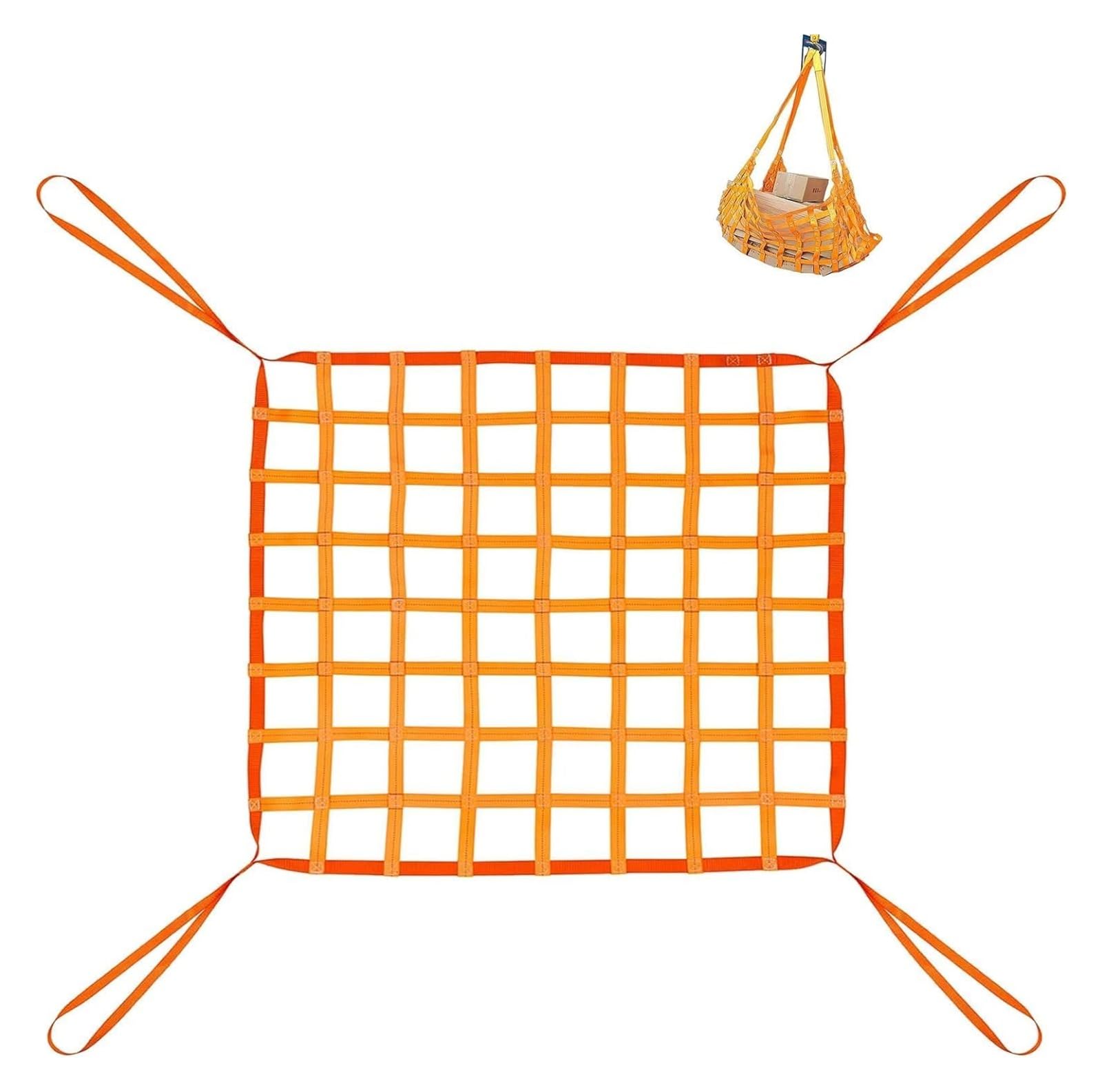 Gurtbandnetz Lastenhebenetz for Be- und Entladen von Gütern, Industrie, Logistik, Metallurgie, Bauwesen, Lagerhaltung(2 X 2M/Mesh 15cm/Load 2t) von MMDXDLX