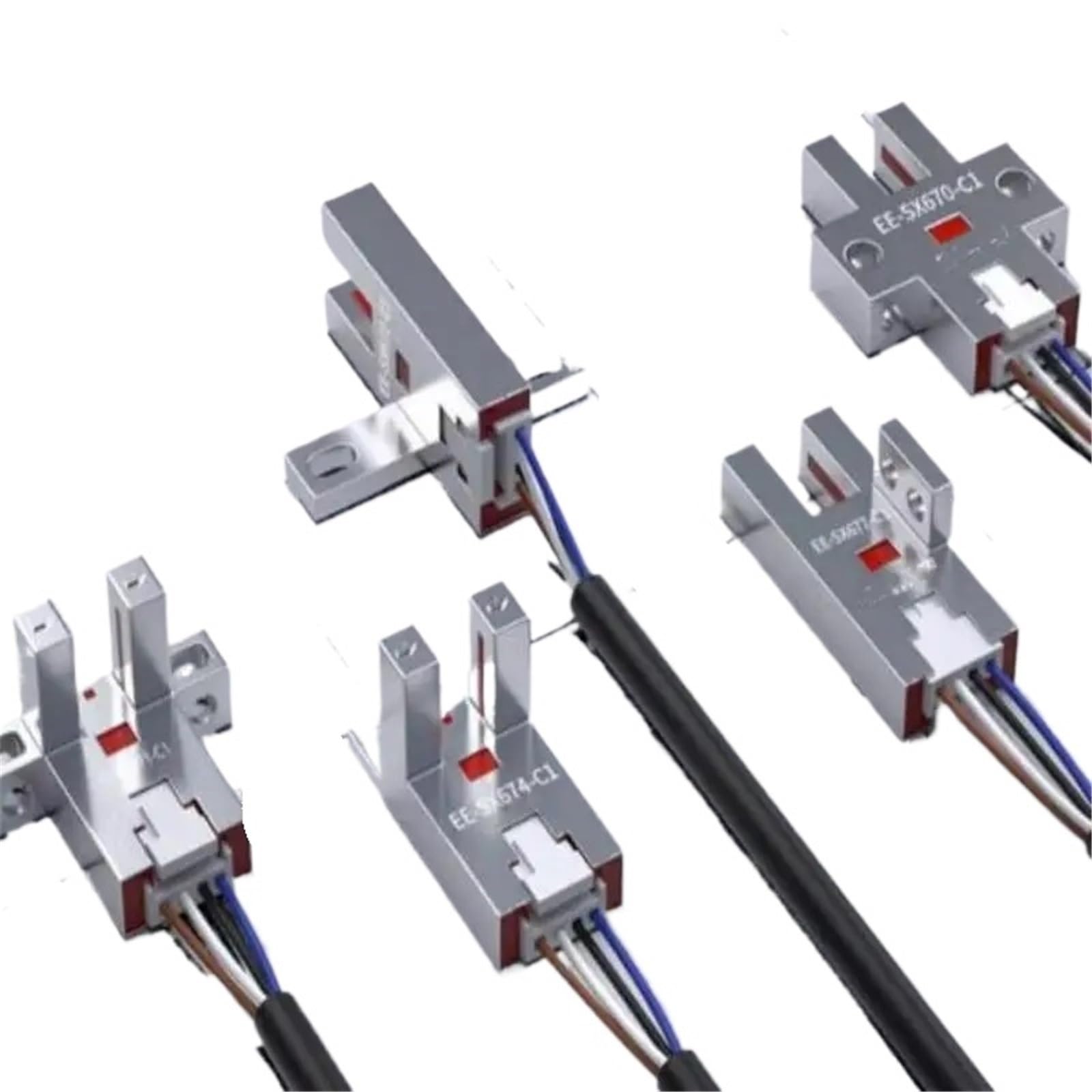 5 Stück U-förmiger Metallschlitz-Lichtschrankensensor EE-SX670 671 672 674 676 677 NPN normalerweise offener Ausgang(EE-SX670-C1 NPN) von MMKBLRDI