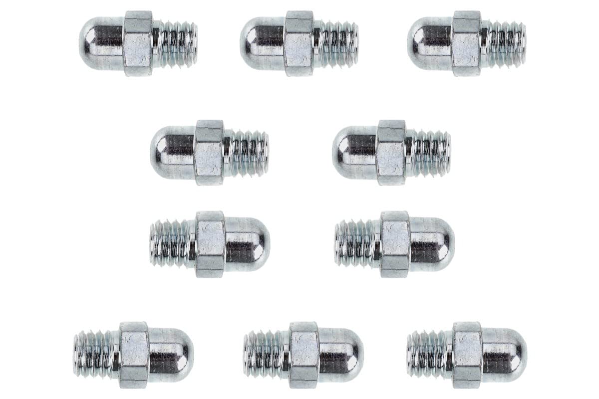 10 x Schmiernippel, Kugelwulstschmierkopf M6x1 DIN 3402 - alte Form von MMM