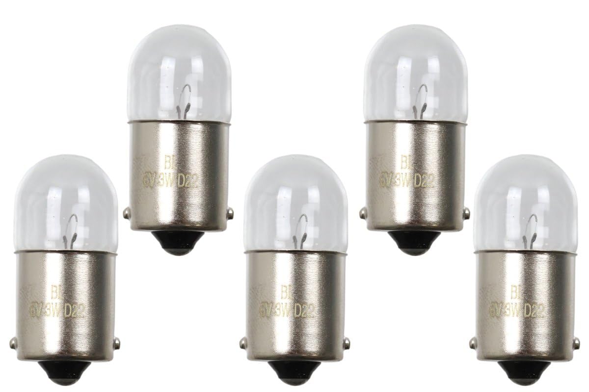 MMM 5 x Glühbirne 6V, 3W BA15s (Glühlampe) von MMM