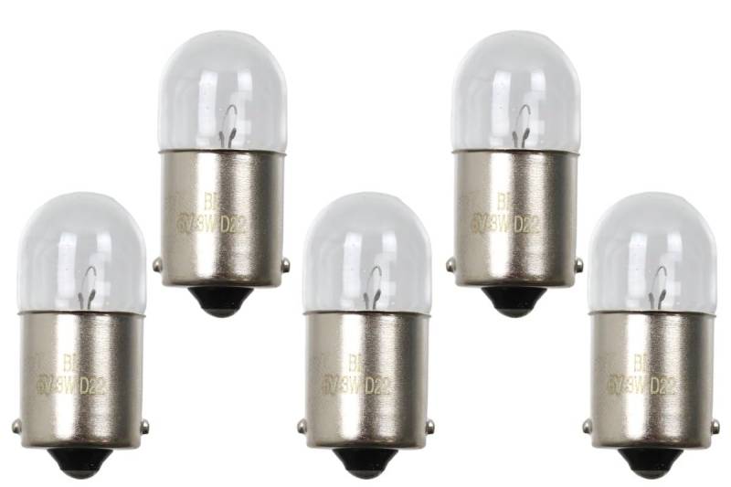 5 x Glühbirne 6V, 3W BA15s (Glühlampe) von MMM