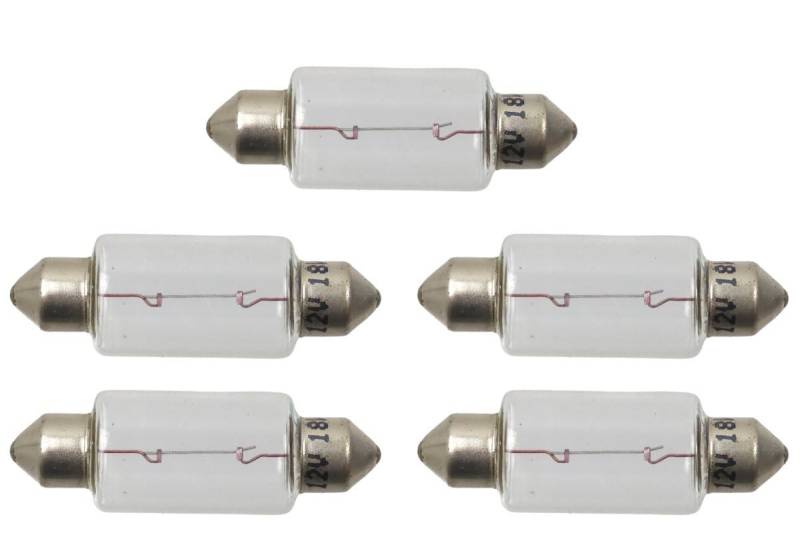 5 x Glühbirne 12V, 18W Soffitte - Blinker, Bremslicht (Glühlampe) von MMM