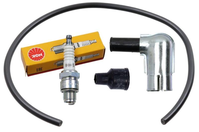 SIMSON Zündung Set - Zündkerze, Zündkabel, Zündkerzenstecker für S50, S51, KR51 - (NGK B8HS 260) von MMM