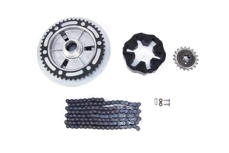 Zahnkranz, Kette und Ritzel 19 Zahn für MZ TS 250/1 von MMM