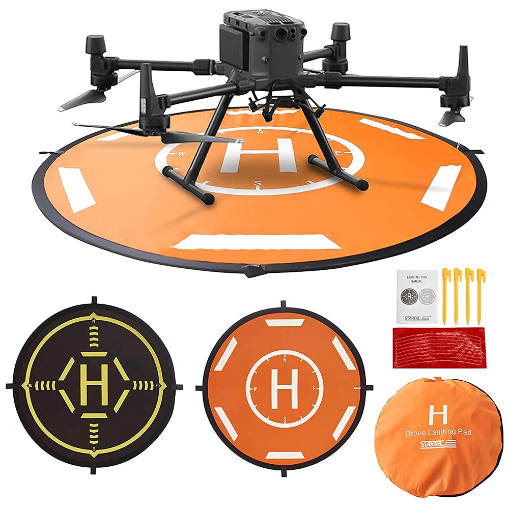 MMOBIEL Universeller Drohnenlandeplatz, wasserdichtes Helipad 55 cm / 21,6 Zoll für RC-Drohnen, Hubschrauber, DJI Mavic Mini 2 / Zoom/Air Fly 2 / Phantom/FPV/Inspire von MMOBIEL