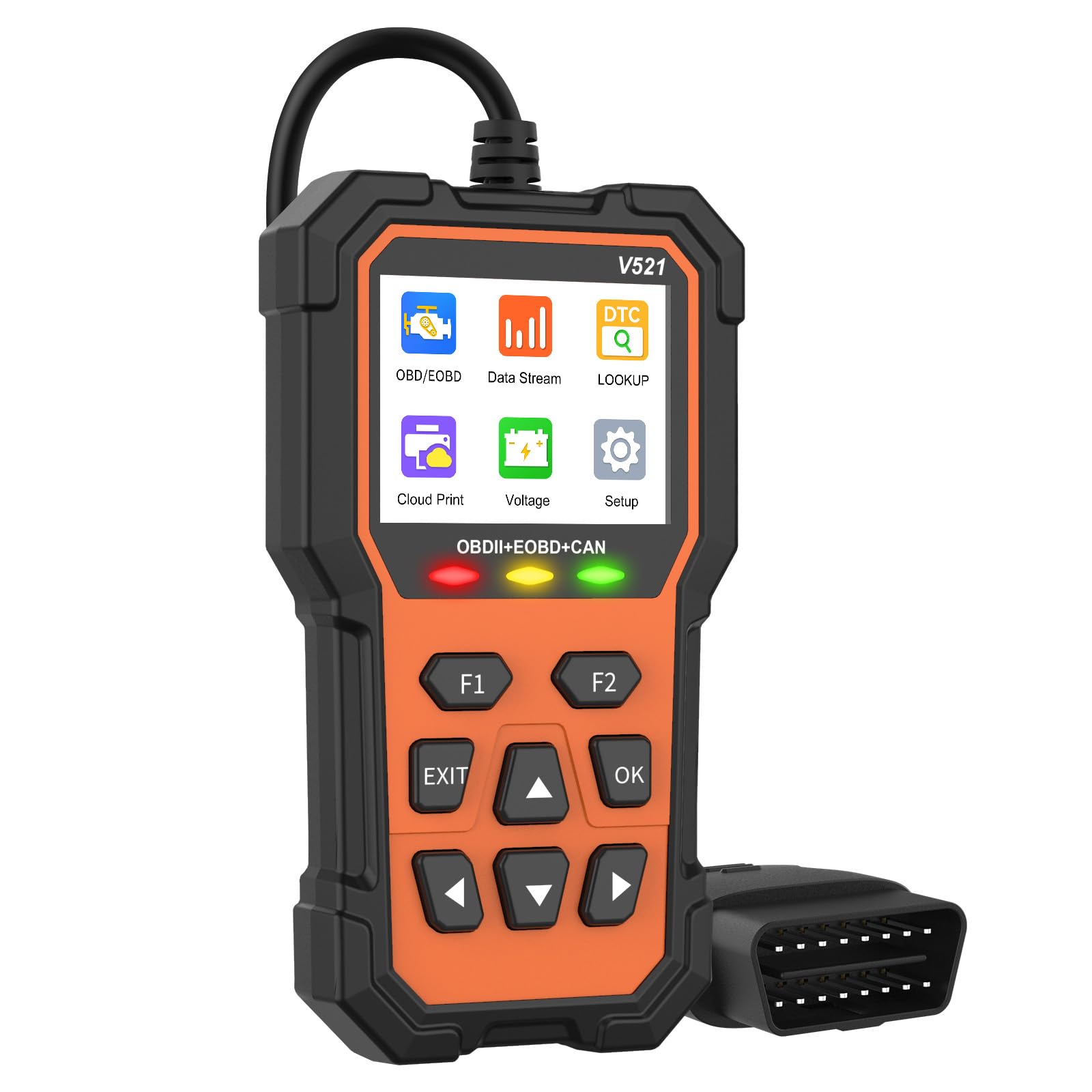 OBD2 Diagnosegerät [Upgraded] von MMOBIEL - Check Engine Car Code Reader mit Reset, I/M Bereitschaft, Mode 6 & 8 usw. - OBDII/EOBD Auslesegerät Auto für alle Fahrzeuge die OBDII-Protokoll Entsprechen von MMOBIEL