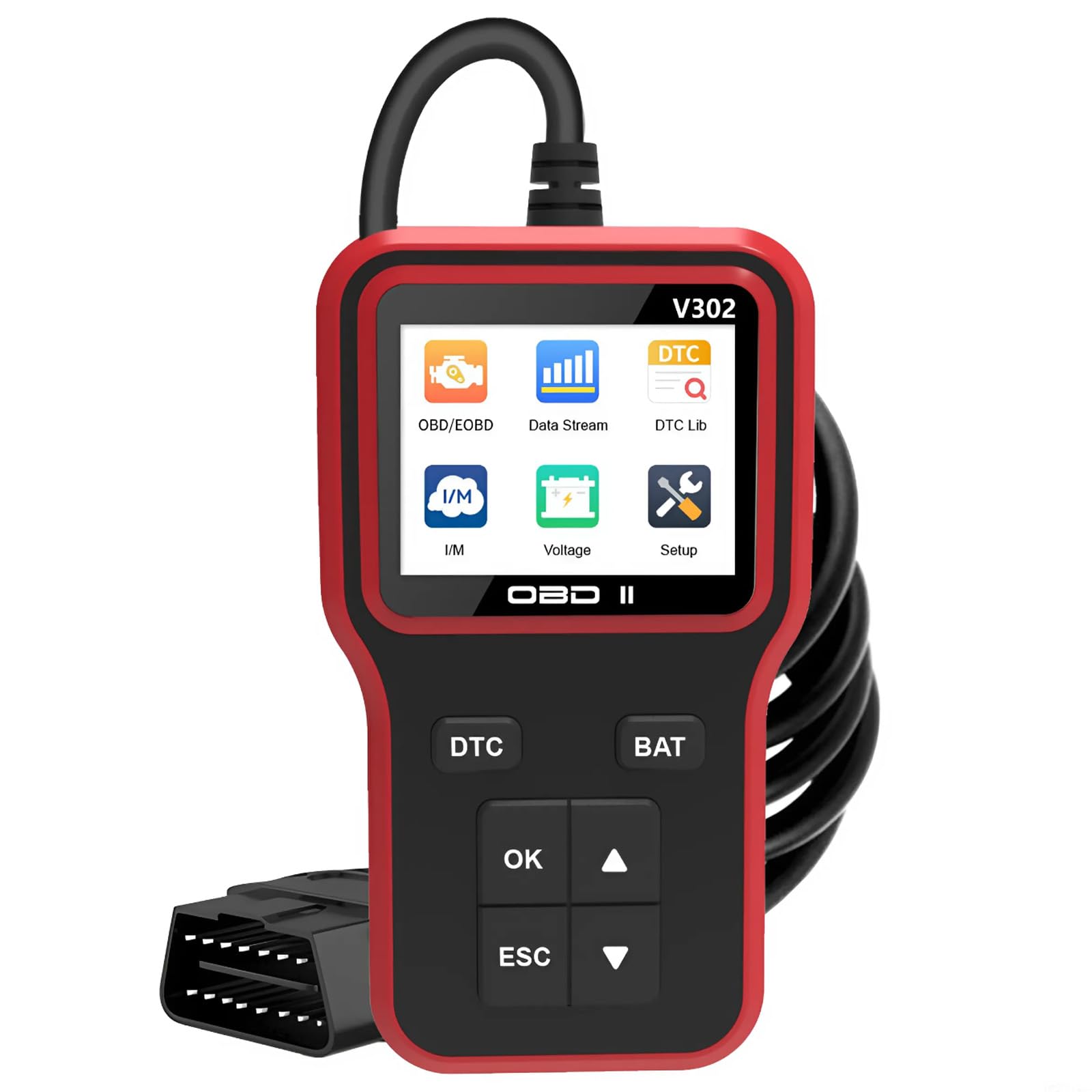 OBD2 Diagnosegerät von MMOBIEL - Check Engine Car Code Reader mit Reset, I/M Bereitschaft, Freeze Frame, Mode 8 usw. - OBDII/EOBD Auslesegerät Auto für alle Fahrzeuge die OBDII-Protokoll Entsprechen von MMOBIEL