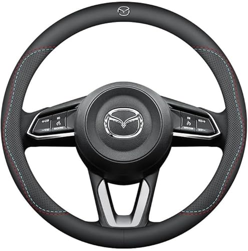 Auto Lenkradhülle für Mazda 6 2015-2019 2020 2021 2022, Lenkrad Abdeckung Lenkradschoner Lenkradbezug Auto Zubehör rutschfest Atmungsaktiv Bequem von MMPZZ