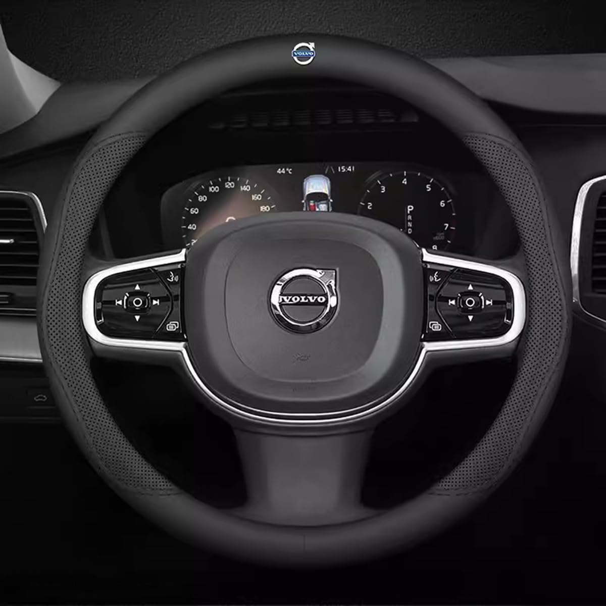 Auto Lenkradhülle für Volvo XC60 2018-2023, Lenkrad Abdeckung Lenkradschoner Lenkradbezug Auto Zubehör rutschfest Atmungsaktiv Bequem von MMPZZ