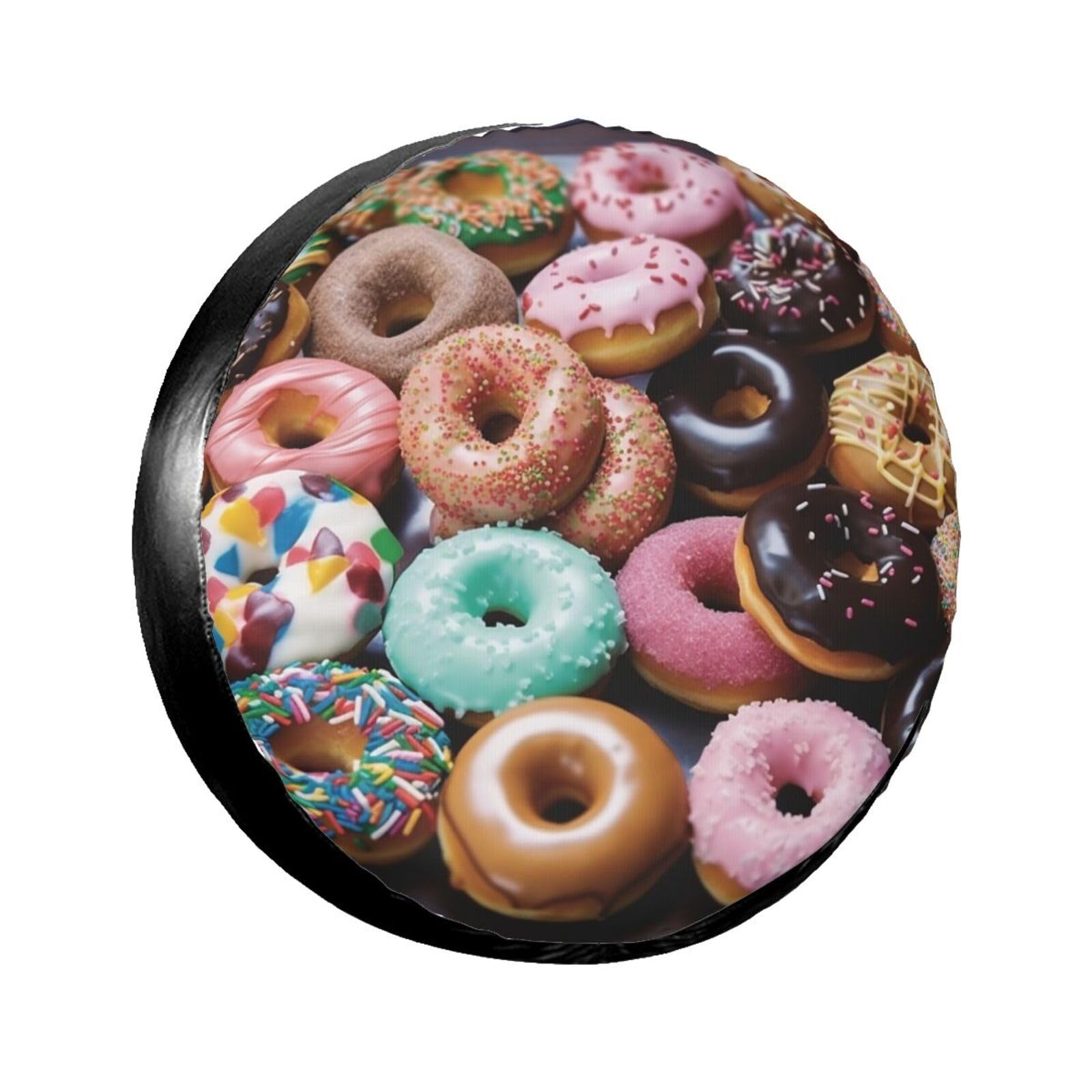 Donuts Reifenabdeckung, wasserdicht, staubdicht, sonnenfest, Ersatzradabdeckung, geeignet für Anhänger, SUV, LKW usw. 15 Zoll von MMSJSBVY