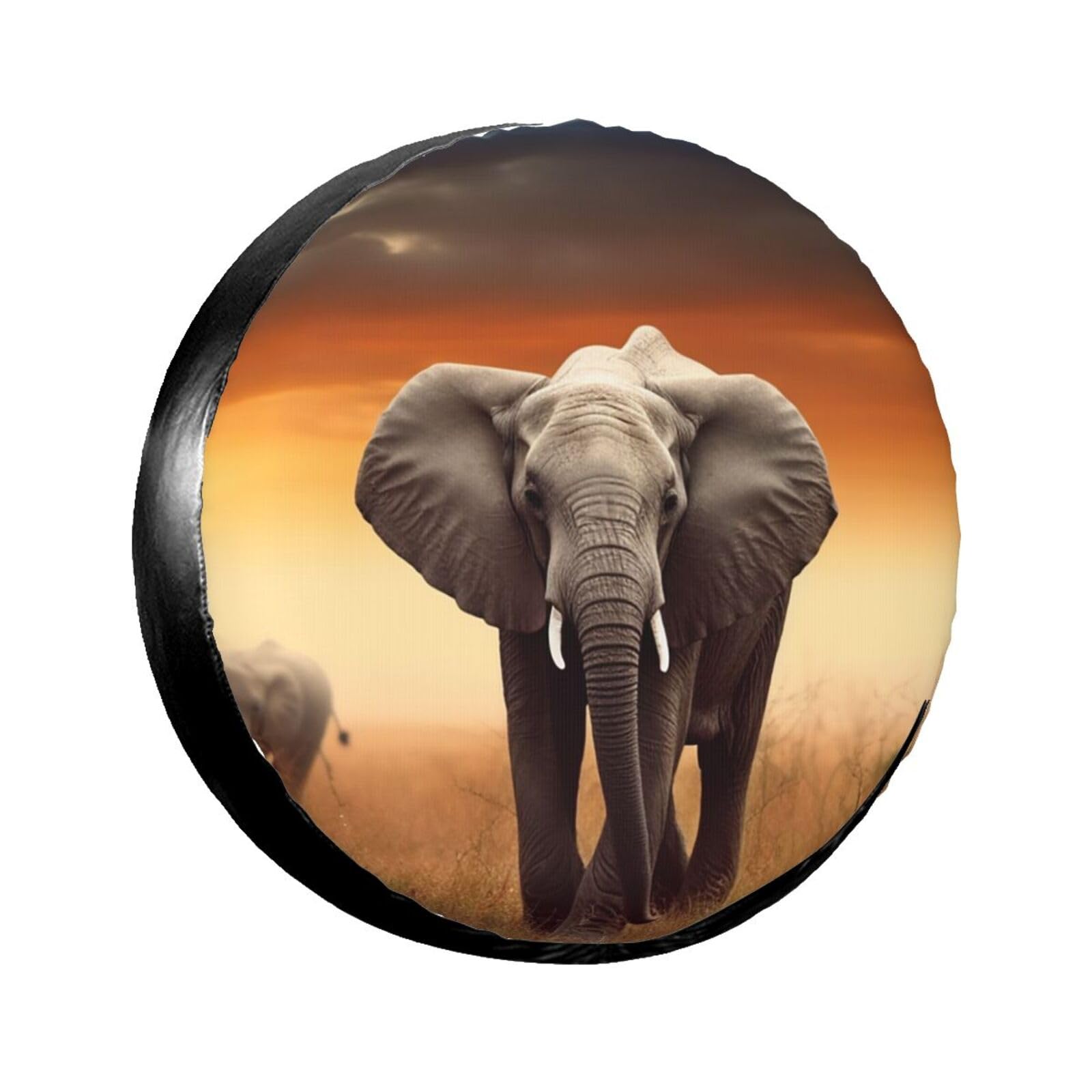 Süße wilde Elefanten-Reifenabdeckung, wasserdicht, staubdicht, sonnenfest, Ersatzradabdeckung, geeignet für Anhänger, SUV, LKW usw. 14 Zoll von MMSJSBVY