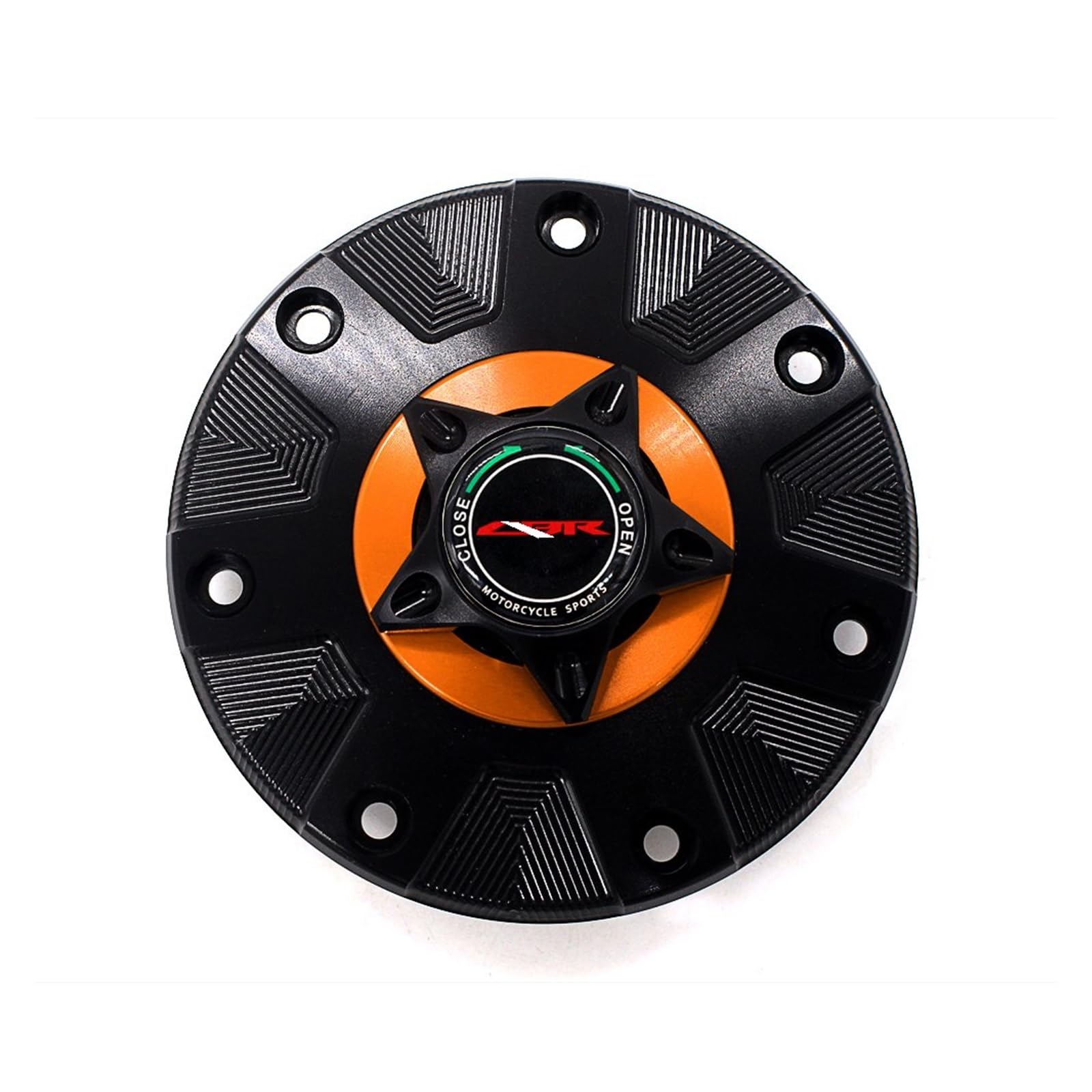 Tankdeckel CNC Kraftstoff Tankdeckel Abdeckung Aluminium Keyless Motorrad Zubehör Für H-DA CBR250 CBR300 CBR500R CBR400RR CBR900RR CBR650R(Orange) von MMXwaLiL