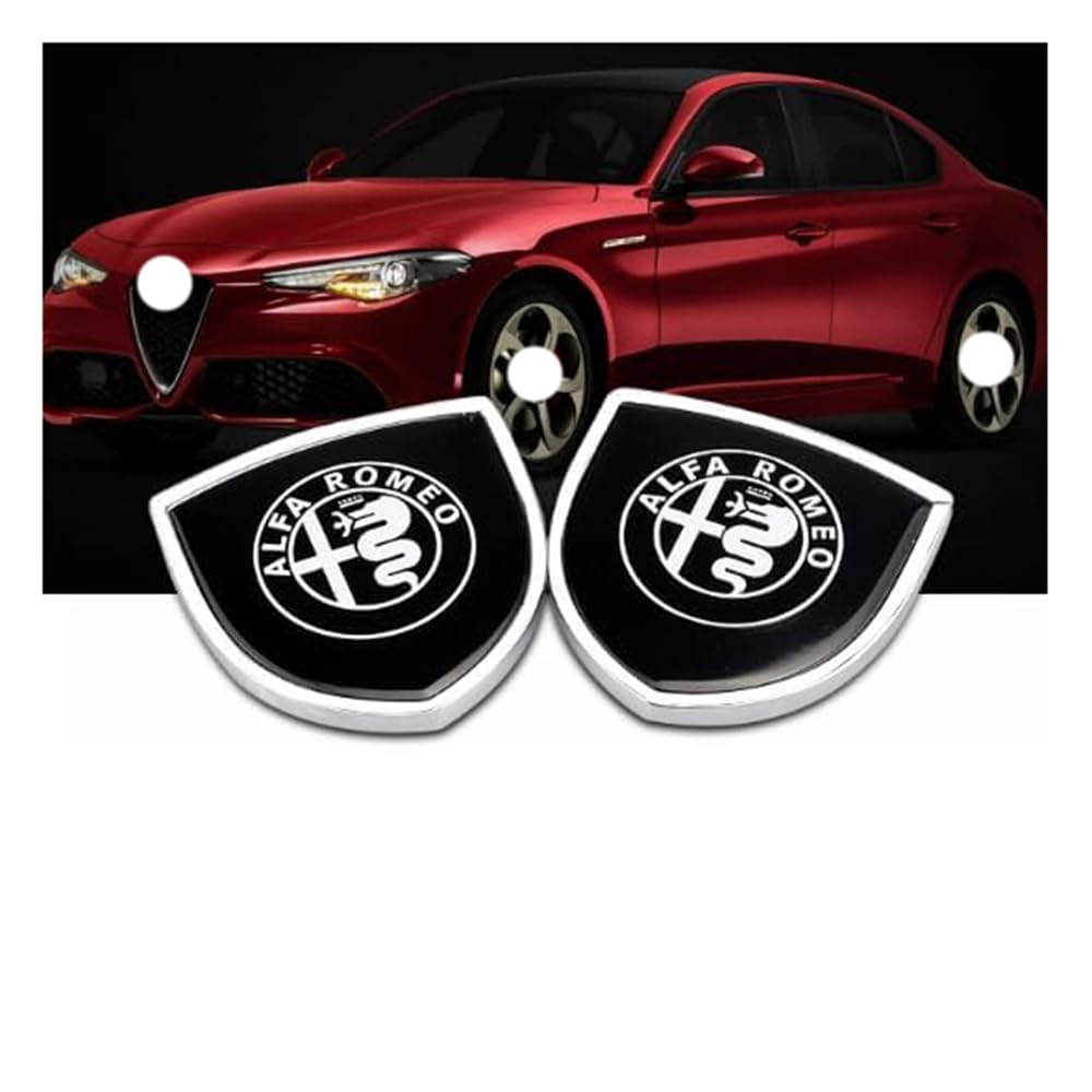 Auto Emblem,für Alfa Romeo Giulietta Giulia Mito Stelvio GT 147 156 159 166 166 3D Metall Chrom Emblem Badge Aufkleber Original Ersatzteil Emblem Car Styling von MNBHJGR