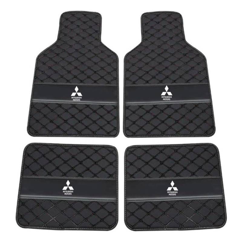 4 Stück Leder Auto-Fussmatten für Mitsubishi Eclipse Cross PHEV 2021,Teppich Matten Vorne Hinten Allwetter Wasserdicht Anti-Rutsch Bodenmatten,Schutz Teppich Innenzubehör,A von MNBVGHH