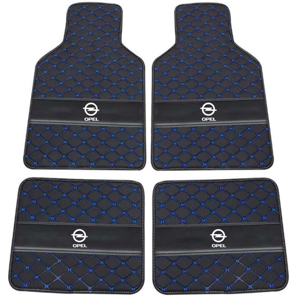 4 Stück Leder Auto-Fussmatten für Opel Grandland x 2014-2018,Teppich Matten Vorne Hinten Allwetter Wasserdicht Anti-Rutsch Bodenmatten,Schutz Teppich Innenzubehör,B von MNBVGHH