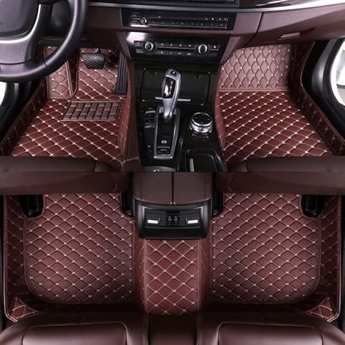 Leder Auto-Fussmatten, für Alfa Romeo Giulietta Hatchback 2015-2022 (LHD) Teppich Matten Vorne Hinten Allwetter Wasserdicht Anti-Rutsch Bodenmatten,Schutz Teppich Innenzubehör,D von MNBVGHH