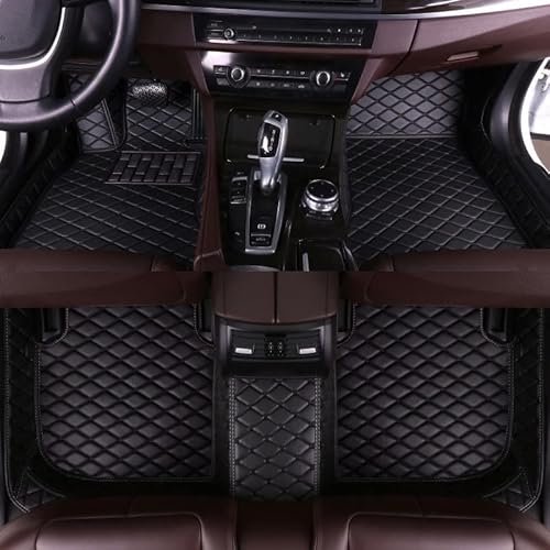 Leder Auto-Fussmatten, für Suzuki Jimny Cabrio III 2005-2009 (LHD) Teppich Matten Vorne Hinten Allwetter Wasserdicht Anti-Rutsch Bodenmatten,Schutz Teppich Innenzubehör,A von MNBVGHH