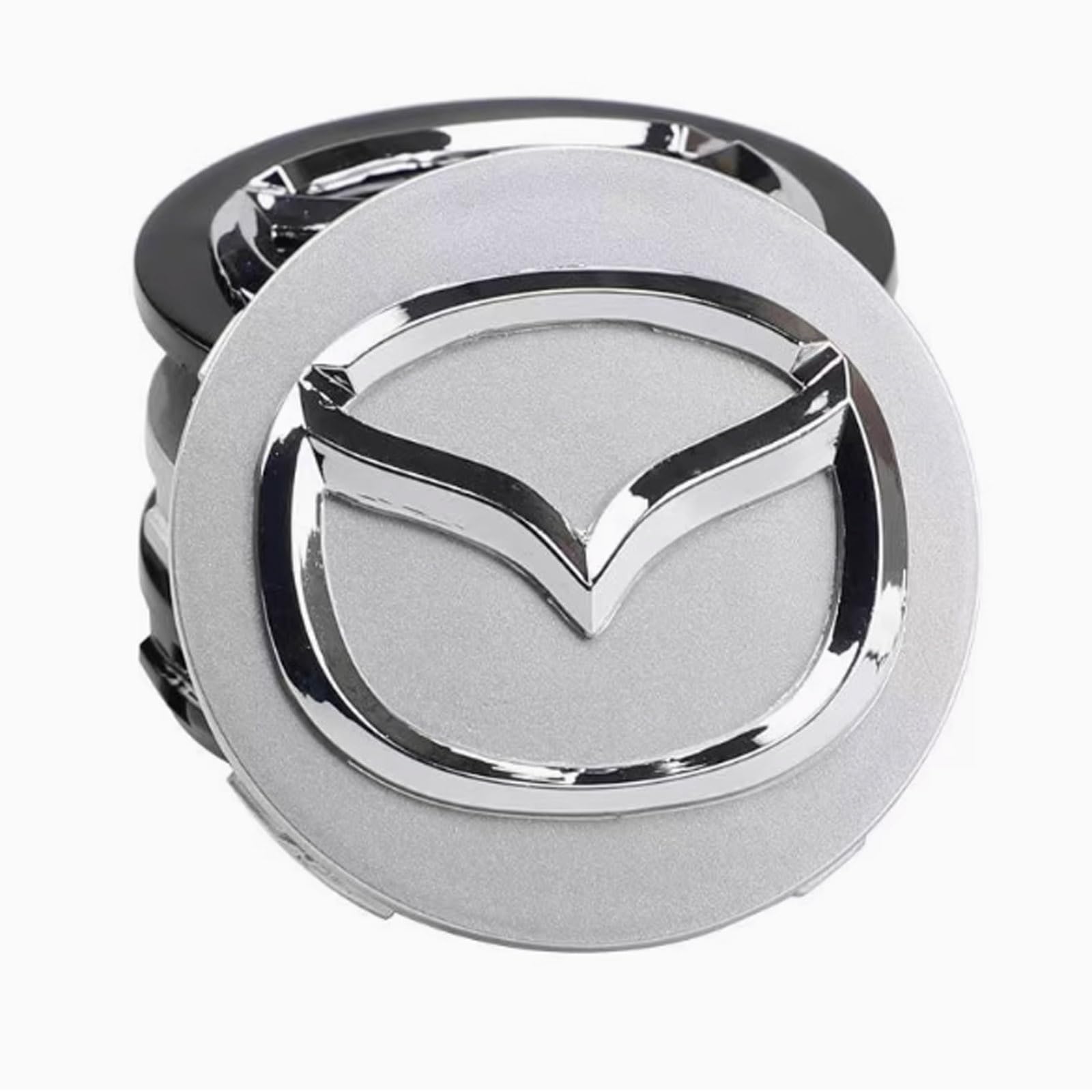 4 Stück Auto Nabenkappen, für Mazda 56mm Nabendeckel Radnabenkappen Felgendeckel Wasserdich Staubdicht Auto Radkappen Zubehör,A-56mm von MNGKIQC