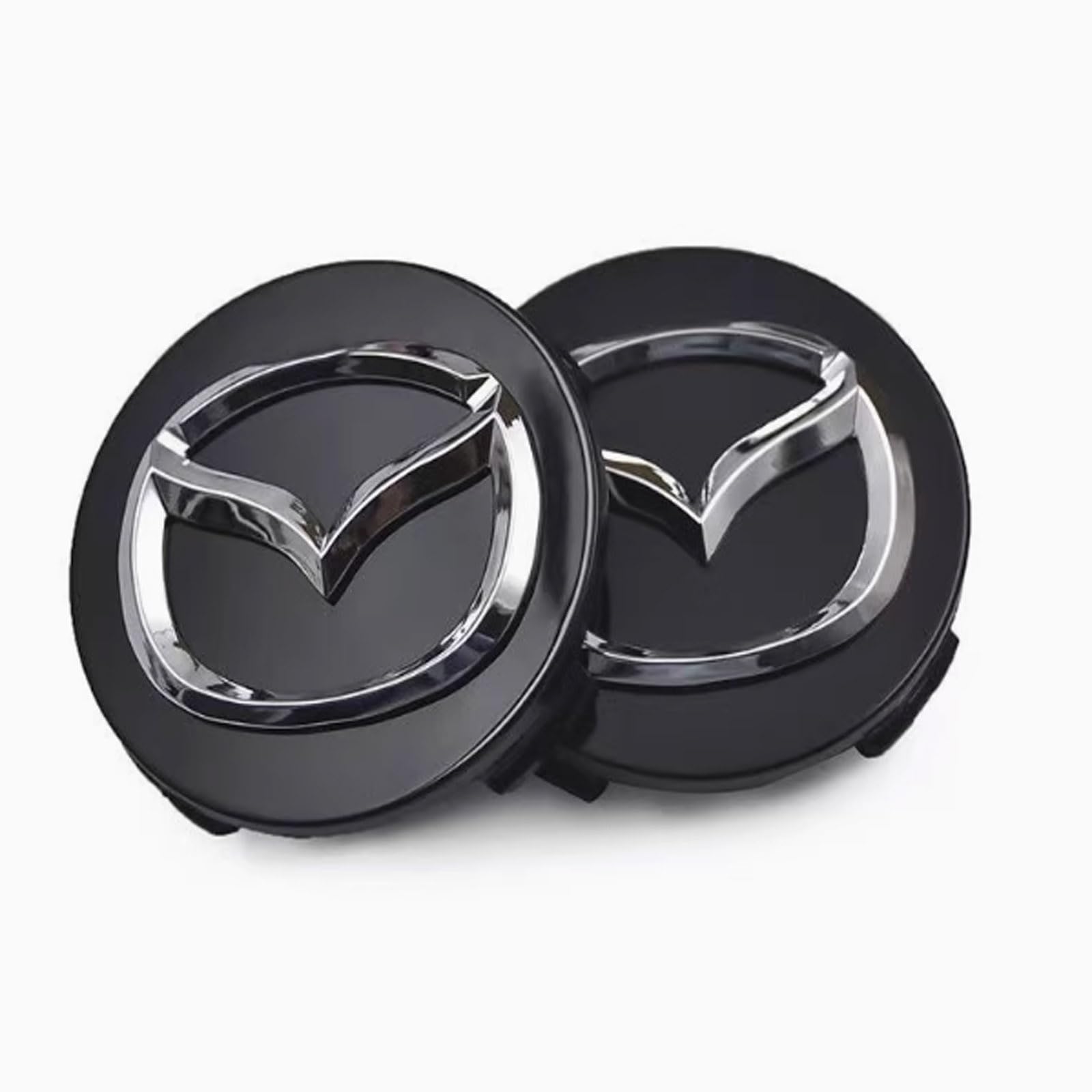 4 Stück Auto Nabenkappen, für Mazda 56mm Nabendeckel Radnabenkappen Felgendeckel Wasserdich Staubdicht Auto Radkappen Zubehör,B-56mm von MNGKIQC