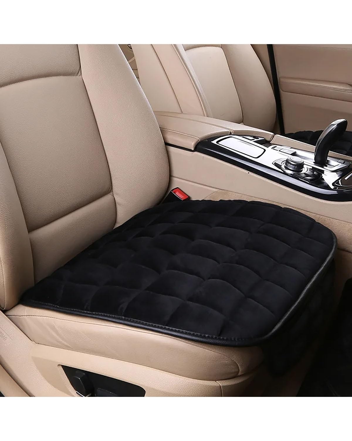 Autositzbezüge Autositzkissen Fahrersitzkissen Mit Komfort Memory Foam Rutschfestem Gummi Fahrzeuge Bürostuhl Home Auto Pad Sitzbezug Autositzbezug(07-Black) von MNNZHG