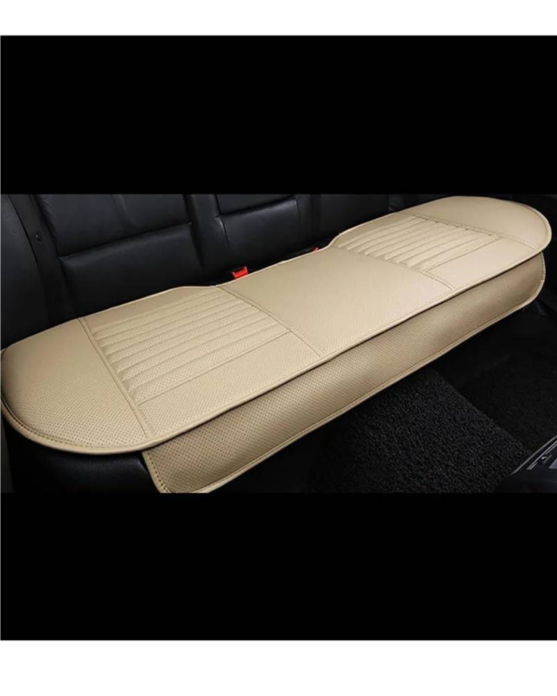 Autositzbezüge Ledersitzbezüge Autokissen Four Seasons Autos Sitzbezug Universal Pad Matten Schutz Für Autositz Autozubehör Autositzbezug(-10-1pc Rear Beige) von MNNZHG