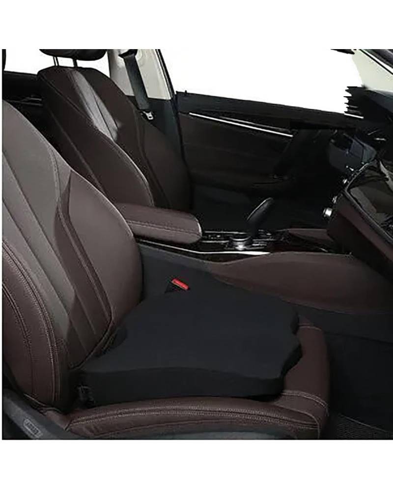 Autositzbezüge Memory Foam Sitzkissen Kissen Stuhlkissen Sitzpolster Auto Hüftmassagekissen Bürostuhlpolster Unterstützung Orthopädische Schmerzlinderung Autositzbezug(-03-Black) von MNNZHG