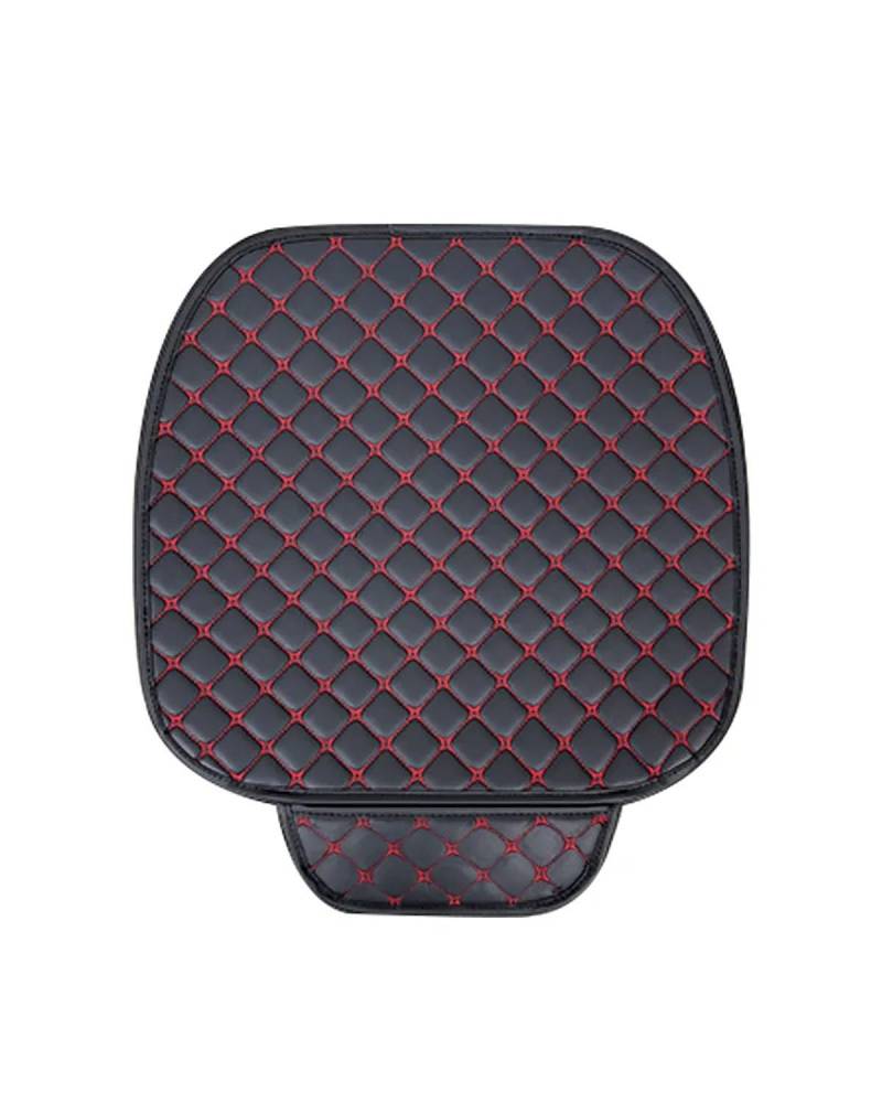 Autositzbezüge Sitzbezüge Auto Set Leder Universal Autositzbezug Schutz Autositze Kissen Matten Stuhlschutz Teppichpolster Zubehör Autositzbezug(02-Red Front 1pc) von MNNZHG