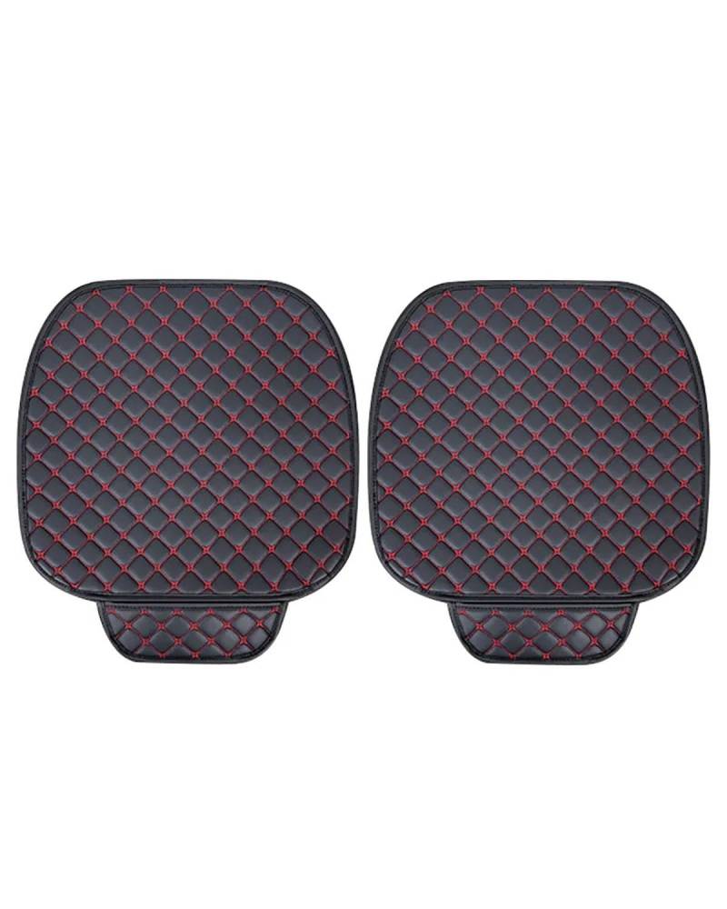 Autositzbezüge Sitzbezüge Auto Set Leder Universal Autositzbezug Schutz Autositze Kissen Matten Stuhlschutz Teppichpolster Zubehör Autositzbezug(05-Red Front 2pcs) von MNNZHG