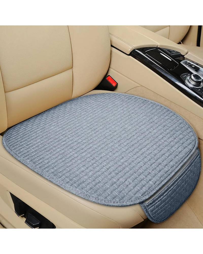 Autositzbezüge Universal Anti-Slip Auto Sitz Abdeckung Auto Sitz Vordersitz Schutz Kissen Leinen Stoff Auto Innen Zubehör Fahrzeug Liefert Autositzbezug(01-1 Gray pad) von MNNZHG