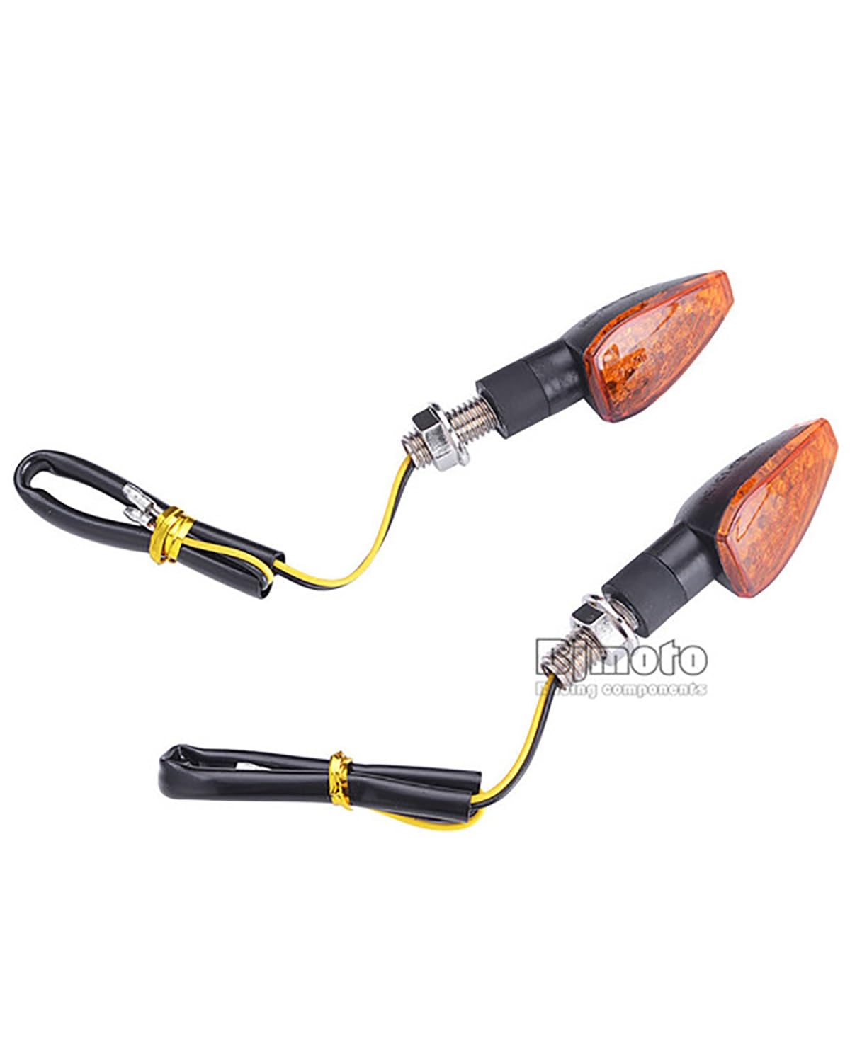 Für Mini Blinker Motorrad 10 Paar Universal-Motorrad-Blinker Bernsteinfarbene Blinker 12 V 2 W Motorrad-Lampe Superhell Motorrad rücklicht(Orange) von MNNZHG