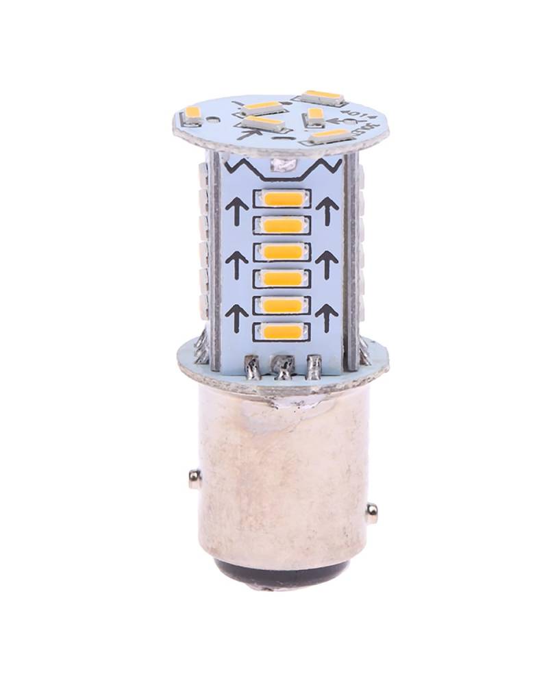 Für Mini Blinker Motorrad 1Pc 1157 Strobe Bremse BAY15D Birne 30SMD Wasser Flash Rückfahr Parkplatz Auto Blinker Rücklicht Motorrad Motorrad rücklicht(Yellow) von MNNZHG