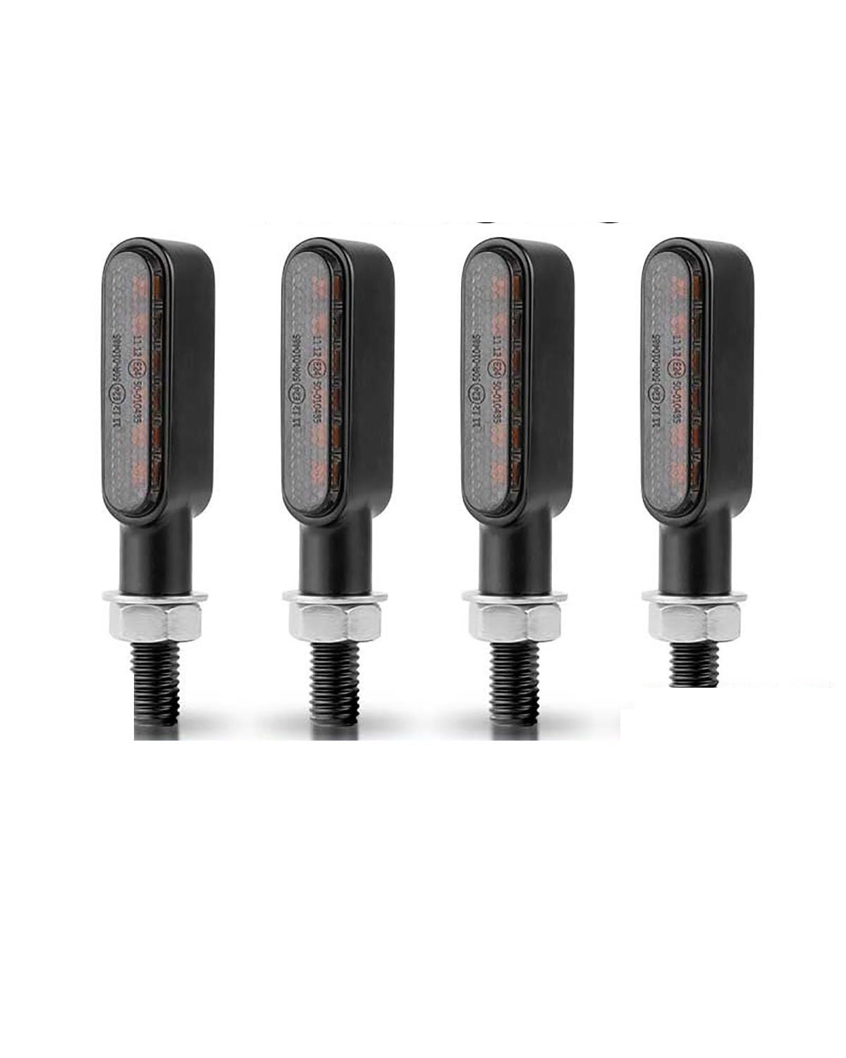 Für Mini Blinker Motorrad 2/4 Stück 8 Mm Motorrad-Blinker 3/6 Blinker Bernsteinfarbener Blinker Rückleuchte Motorrad rücklicht(4pcs-6) von MNNZHG