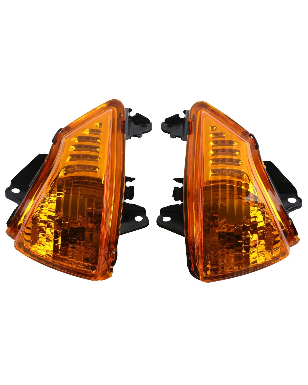 Für Mini Blinker Motorrad Für ER6N ER6F ER6R 2009 2011 2010 Motorrad Zubehör Klar/Schwarz/Orange Front Blinker Signal Winker Motorrad rücklicht(Orange) von MNNZHG