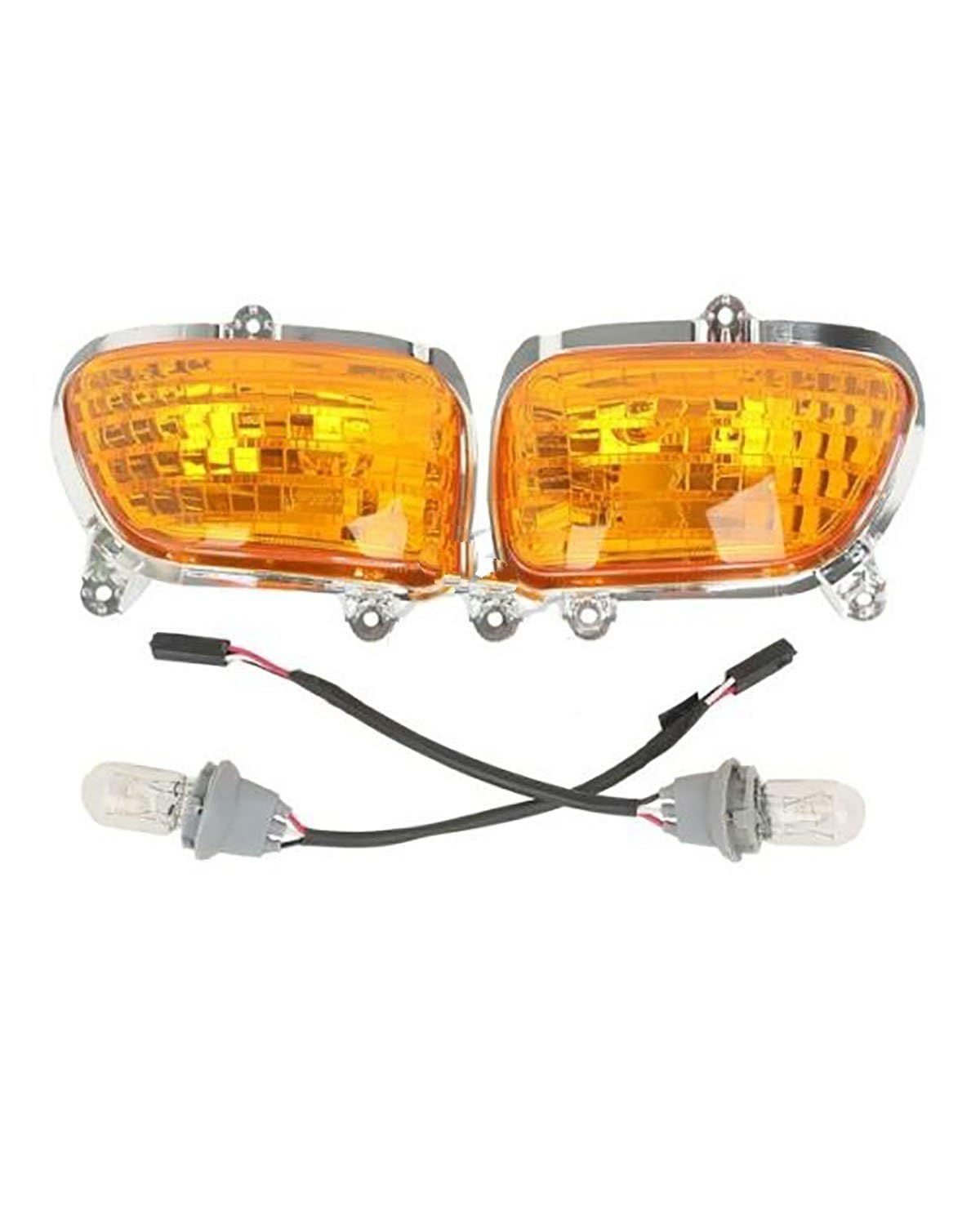 Für Mini Blinker Motorrad Für Goldwing GL1800 2001-2017 Klar/Rauch/Orange Motorrad Vordere Blinker Objektiv Shell Motorrad rücklicht(Orange) von MNNZHG