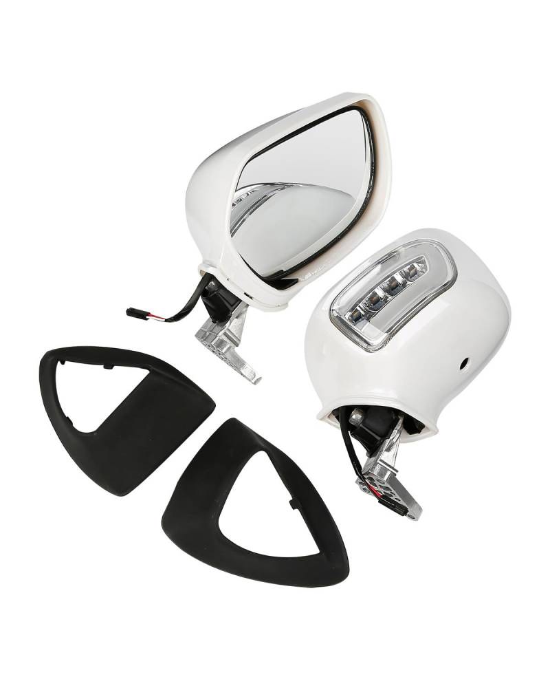 Für Mini Blinker Motorrad Für Goldwing GL1800 2013 2014 2015 2016 2017 Motorrad-Rückspiegel Mit Blinker Motorrad rücklicht(White Clear) von MNNZHG