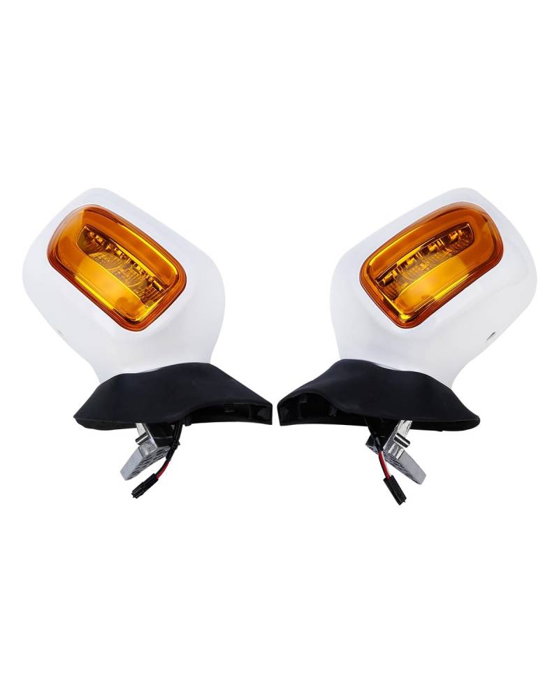 Für Mini Blinker Motorrad Für Goldwing GL1800 2013 2014 2015 2016 2017 Motorrad-Rückspiegel Mit Blinker Motorrad rücklicht(White Orange) von MNNZHG