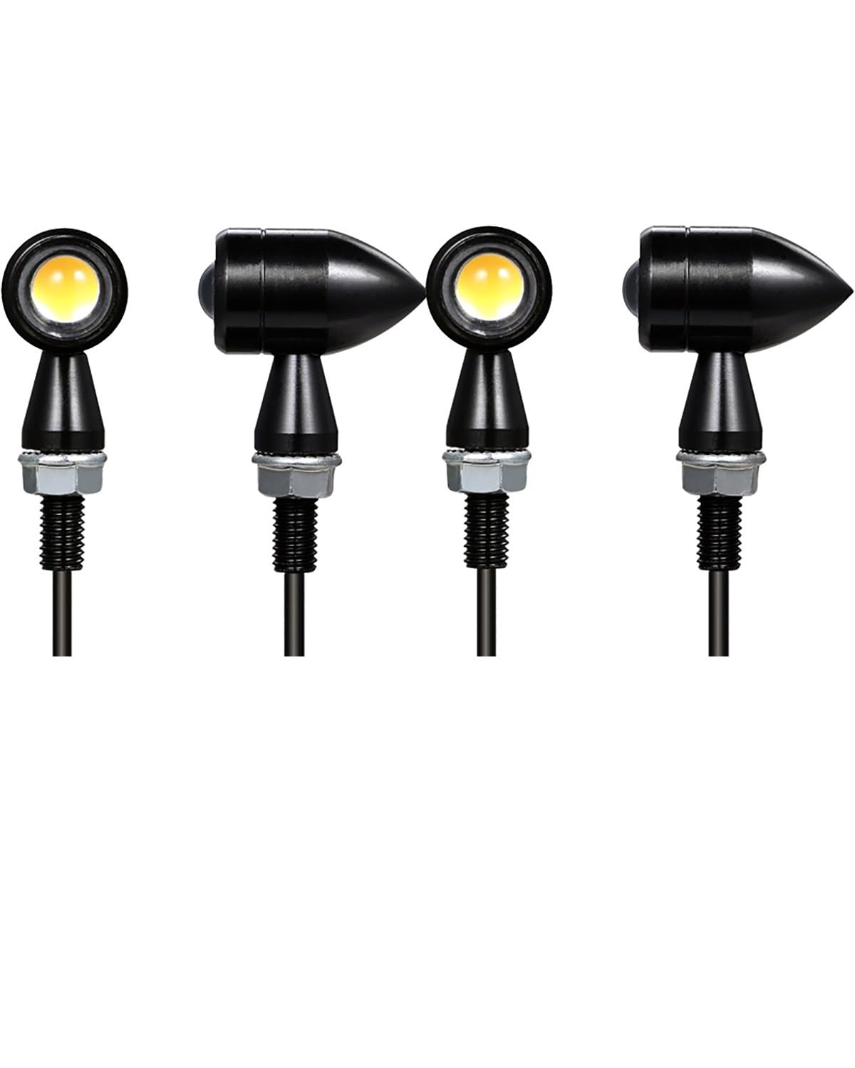 Für Mini Blinker Motorrad Für Mini Motorrad Blinker Kugel Bernstein Blinkende Anzeige Signal Lampe Motorrad Brems Lampe Motorrad rücklicht(4PCS-C) von MNNZHG