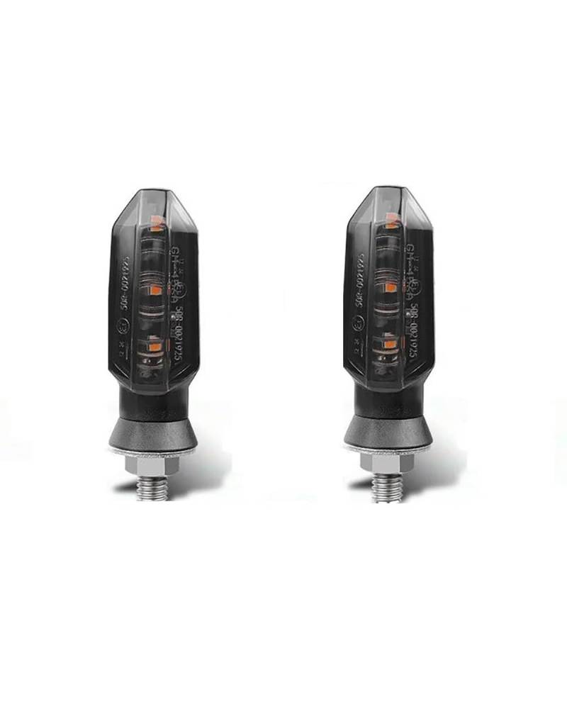 Für Mini Blinker Motorrad Für Suzuki Für Yamaha Motorrad Blinker Lichter Flasher Pfeil Anzeige Blinker Lampe Motorrad rücklicht(2PCS B) von MNNZHG