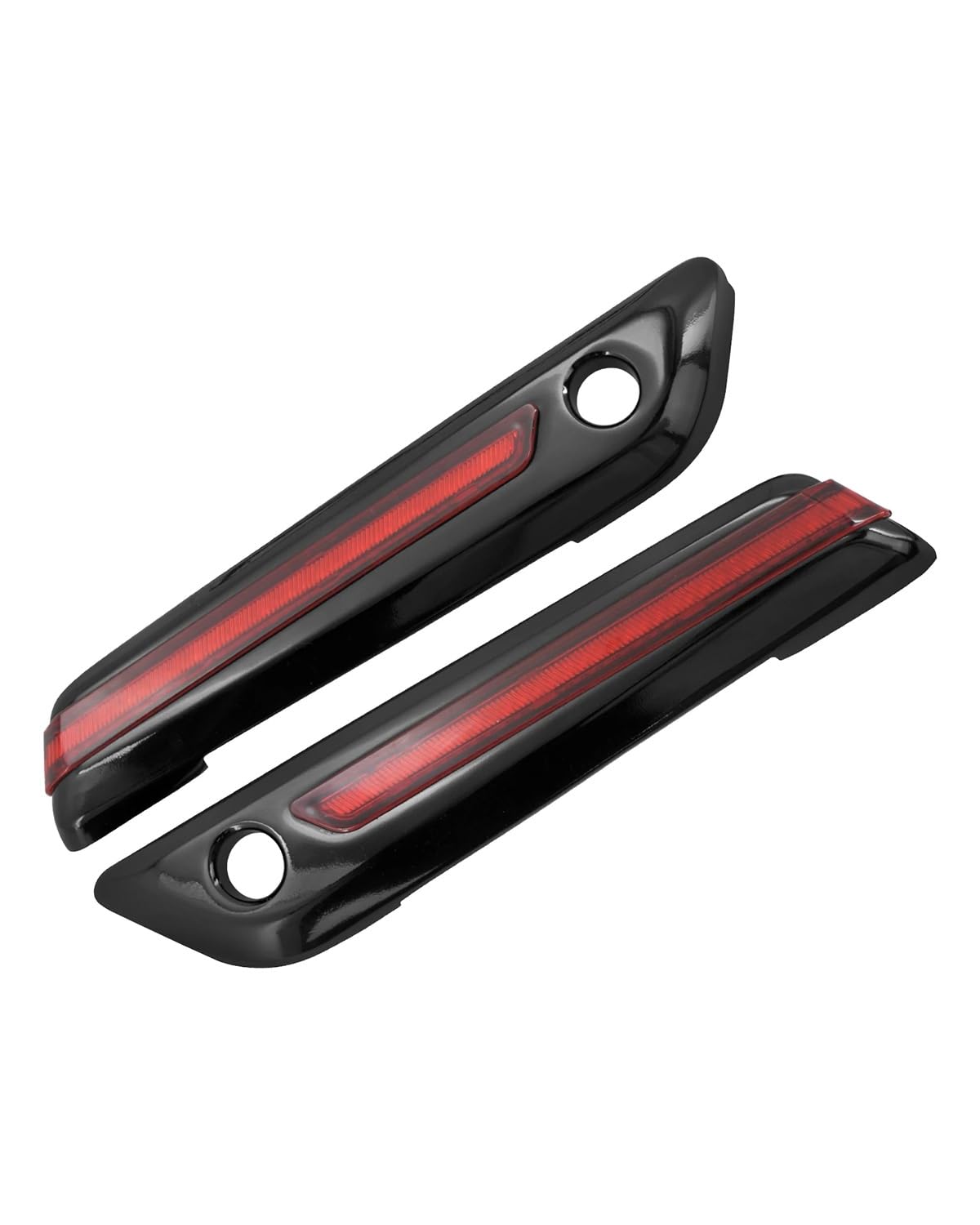 Für Mini Blinker Motorrad Für Touring Street Glide 2014-2023 Motorrad Satteltaschenriegel Für Akzentlichter Rauchfarbene/rote Linse Blinker-Anzeigelampe Motorrad rücklicht(Black Red) von MNNZHG