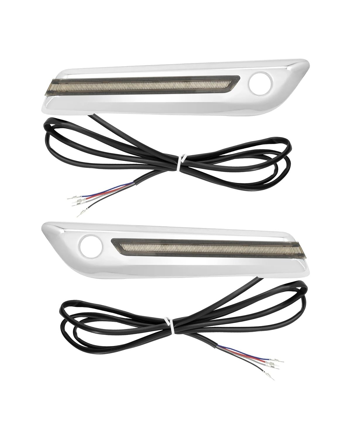 Für Mini Blinker Motorrad Für Touring Street Glide 2014-2023 Motorrad Satteltaschenriegel Für Akzentlichter Rauchfarbene/rote Linse Blinker-Anzeigelampe Motorrad rücklicht(White) von MNNZHG