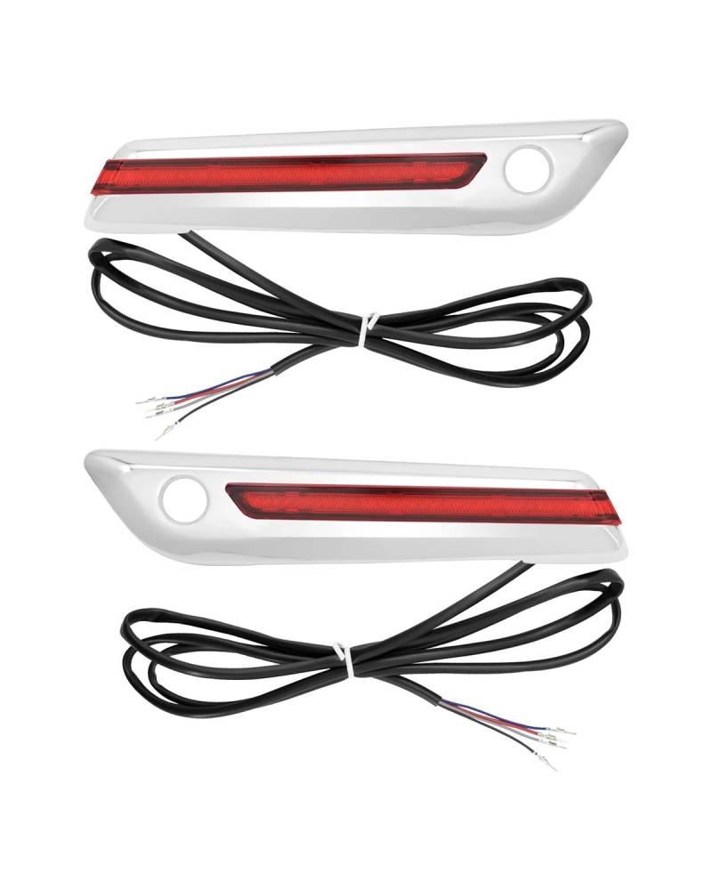 Für Mini Blinker Motorrad Für Touring Street Glide 2014-2023 Motorrad Satteltaschenriegel Für Akzentlichter Rauchfarbene/rote Linse Blinker-Anzeigelampe Motorrad rücklicht(White red) von MNNZHG