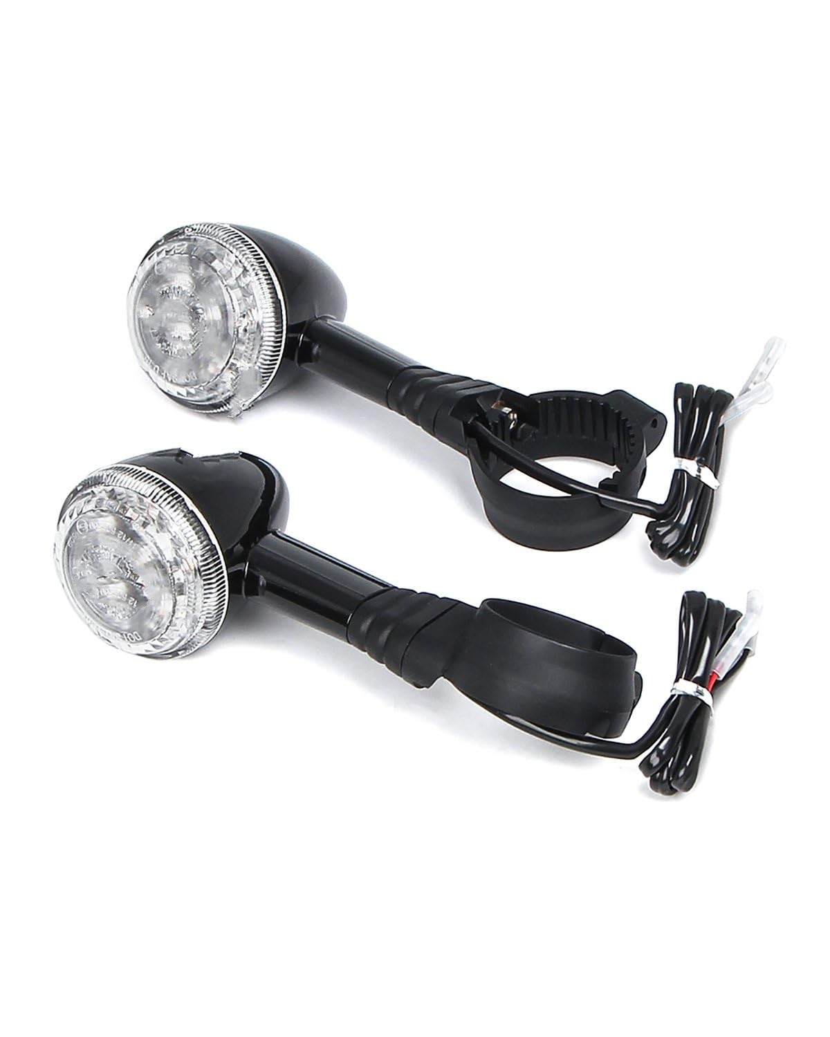 Für Mini Blinker Motorrad Für Triumph Bonneville Bobber 2022-2023 2Pcs Blinker 500mm Anzeige Blinkt Blink Lampe Motorrad Zubehör Motorrad rücklicht(White) von MNNZHG