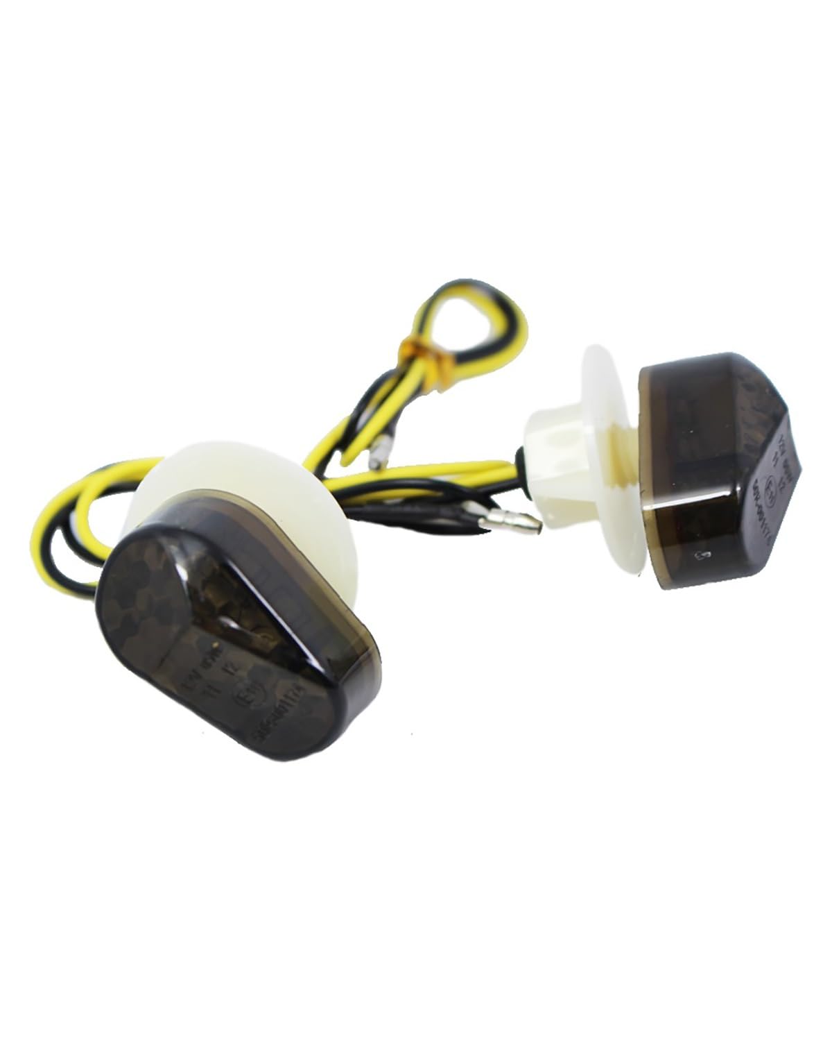 Für Mini Blinker Motorrad Für YZF R1 R6 YZF R6S FZ1S FZ6S FAZER600 1000 Blinker Ecke Lampe Motorrad Blinker Blinker Motorrad rücklicht(Smoke) von MNNZHG