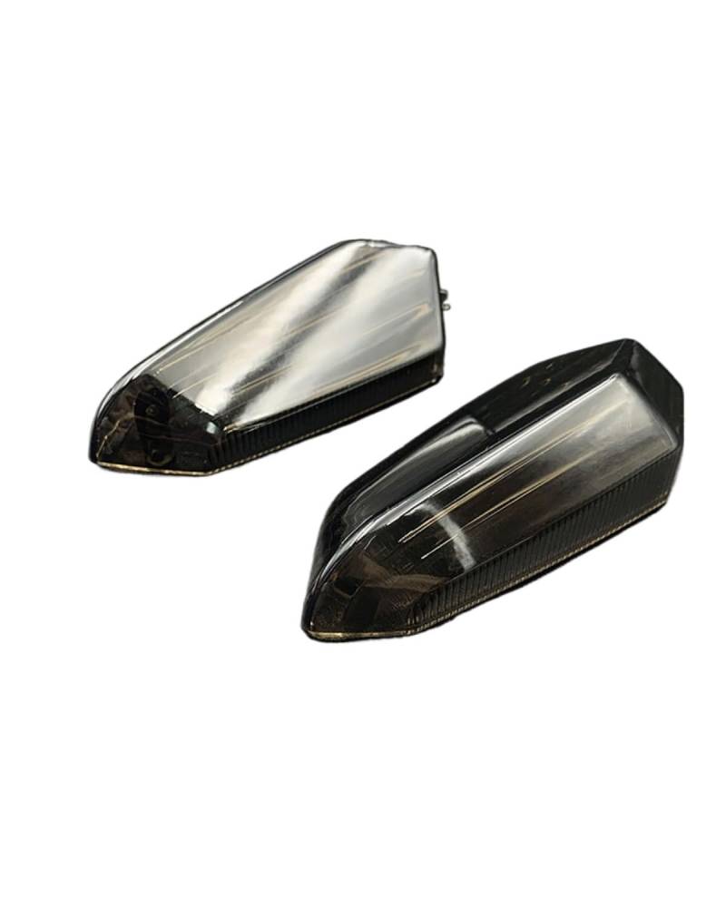 Für Mini Blinker Motorrad Für Z125 Z250 Für Z300 Z750 Z800 Z1000 Für VERSYS Für 650/1000 ER-6N ZRX1200 Motorrad Blinker Anzeige Lampe Objektiv Motorrad rücklicht(Smoke 1) von MNNZHG