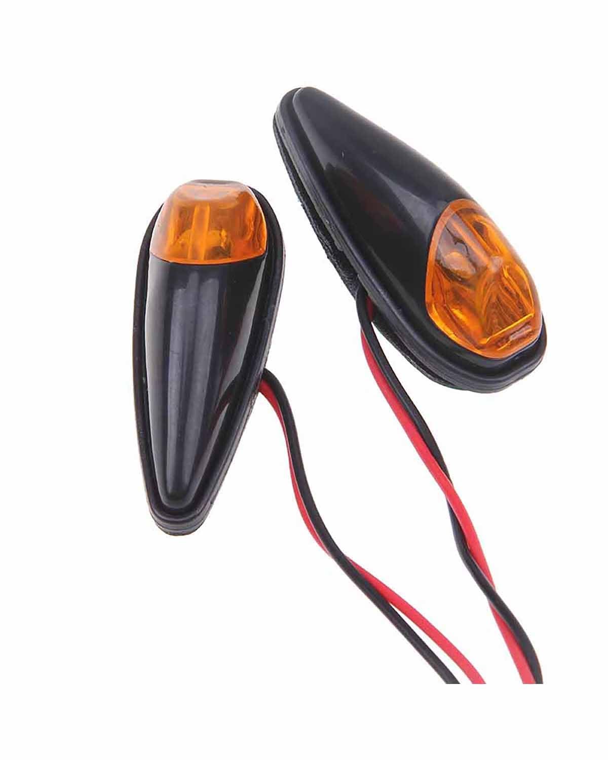 Für Mini Blinker Motorrad Motorrad Blinker Blinker 12V Motorrad Blinker Indikatoren Motocross Roller Blinker Lampe Motorrad rücklicht(Black Shell) von MNNZHG