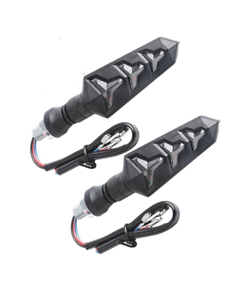 Für Mini Blinker Motorrad Motorrad Blinker Fließendes Wasser Blinker Blinkende Lichter Biegsame Motorrad Schwanz Blink Anzeige Lampe Motorrad rücklicht(2PCS) von MNNZHG