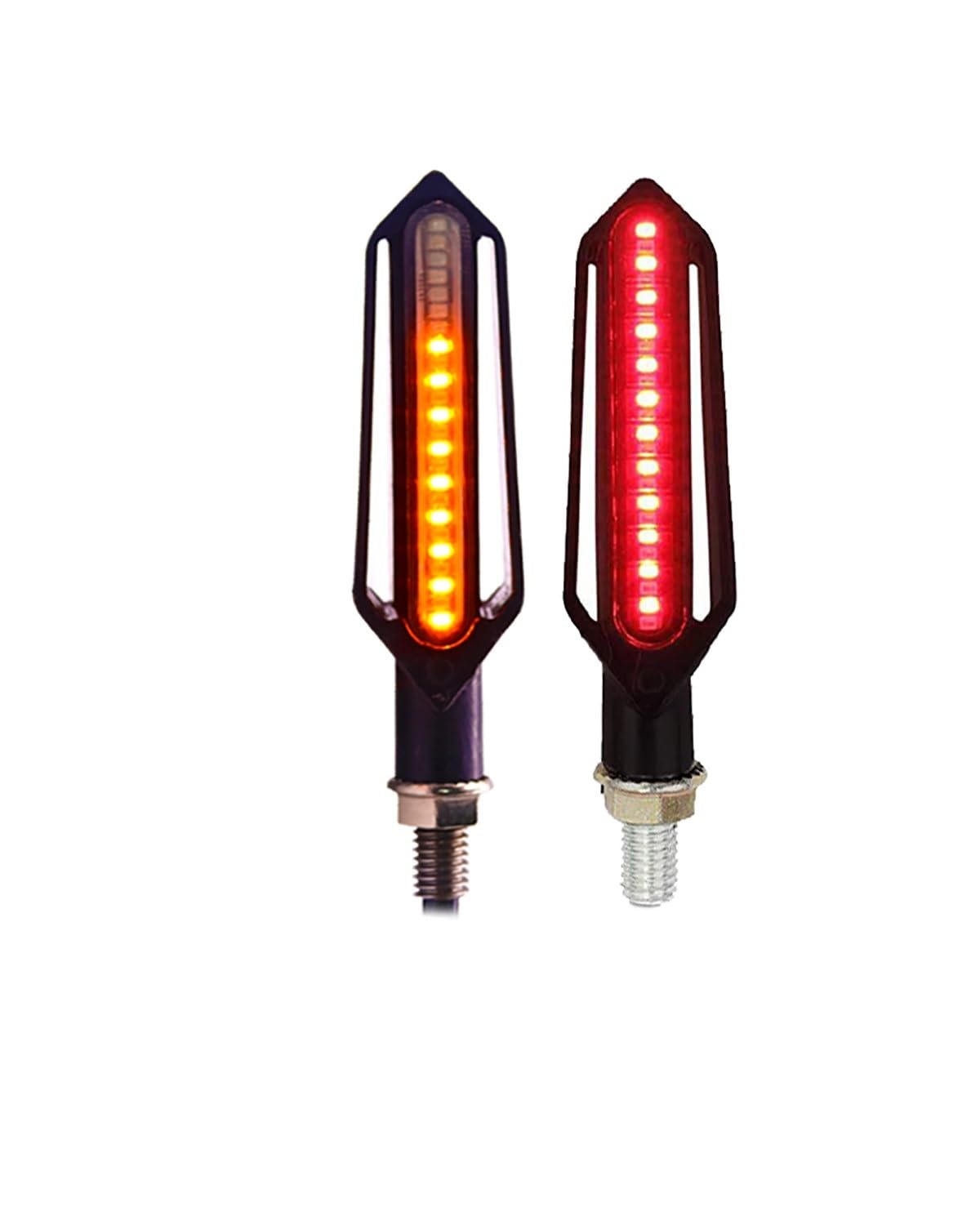 Für Mini Blinker Motorrad Motorrad Blinker Wasserdicht Motorrad Blinker Gebaut Relais Blinker Anzeige DRL Stop Signale Blinker Motorrad rücklicht(2PCS Red) von MNNZHG