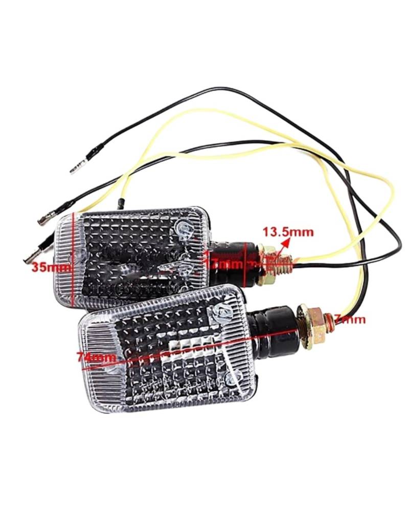 MNNZHG Für mini blinker motorrad Retro Motorrad Blinker Blinker Kunststoff Umrüstung Zubehör 12V Universal Für Yamaha Für Suzuki motorrad rücklicht(WHITE) von MNNZHG